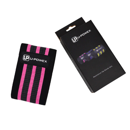 Фітнес резинка U-Powex Pro (Рожева 0-55 кг)