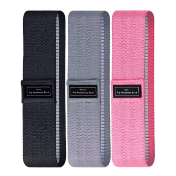 Набір з 3-х тканинних фітнес резинок Zakerda Hip Resistance Band (Black)