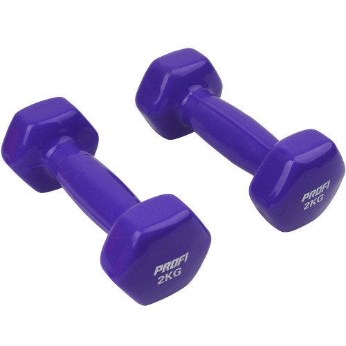 Набір вінілових гантелей Ironbull Profi 2х2 кг (Violet)