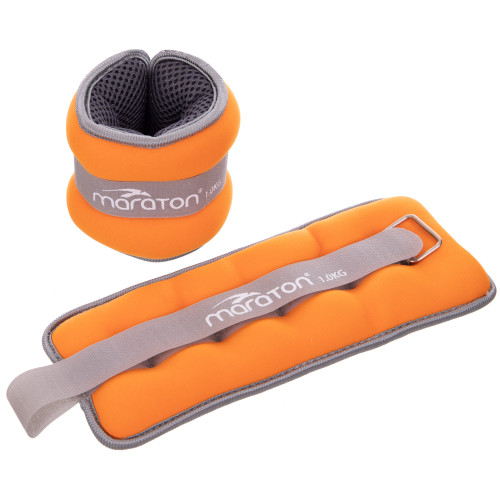 Обтяжувачі для ніг та рук Maraton 2 х 1 кг (Orange Gray)
