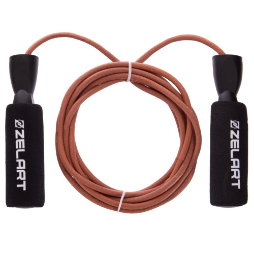 Скакалка шкіряна Ironbull Zelart (Brown)